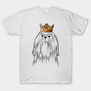 Maltese Dog King Queen Wearing Crown T-Shirt